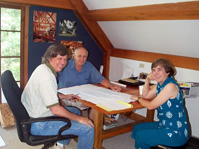 Tim working with clients